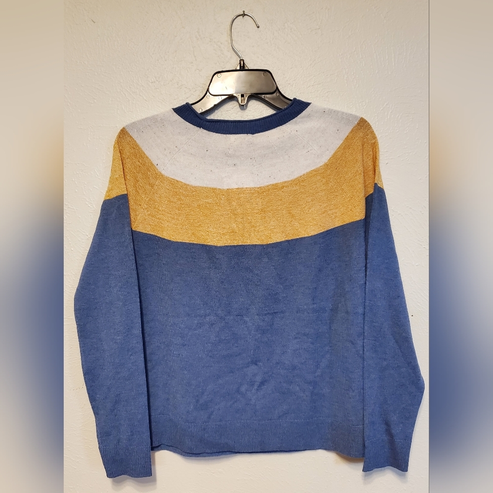 Smartwool Women Edgewood Color block Sweater Blue Heather Small NWT - Picture 6 of 9